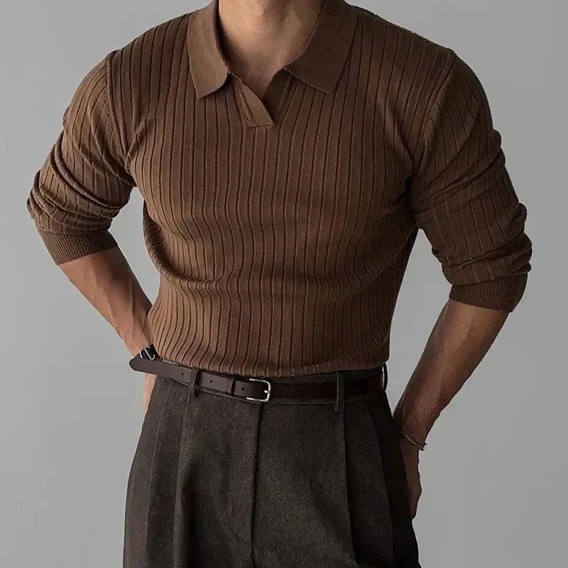 Elias / Polo Slim Fit de Manga Larga