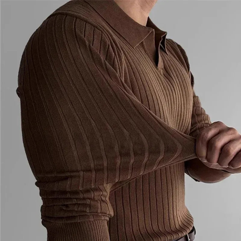Elias / Polo Slim Fit de Manga Larga