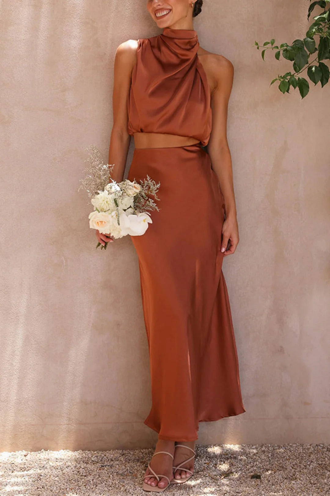 Valentina / Conjunto de falda maxi elegante