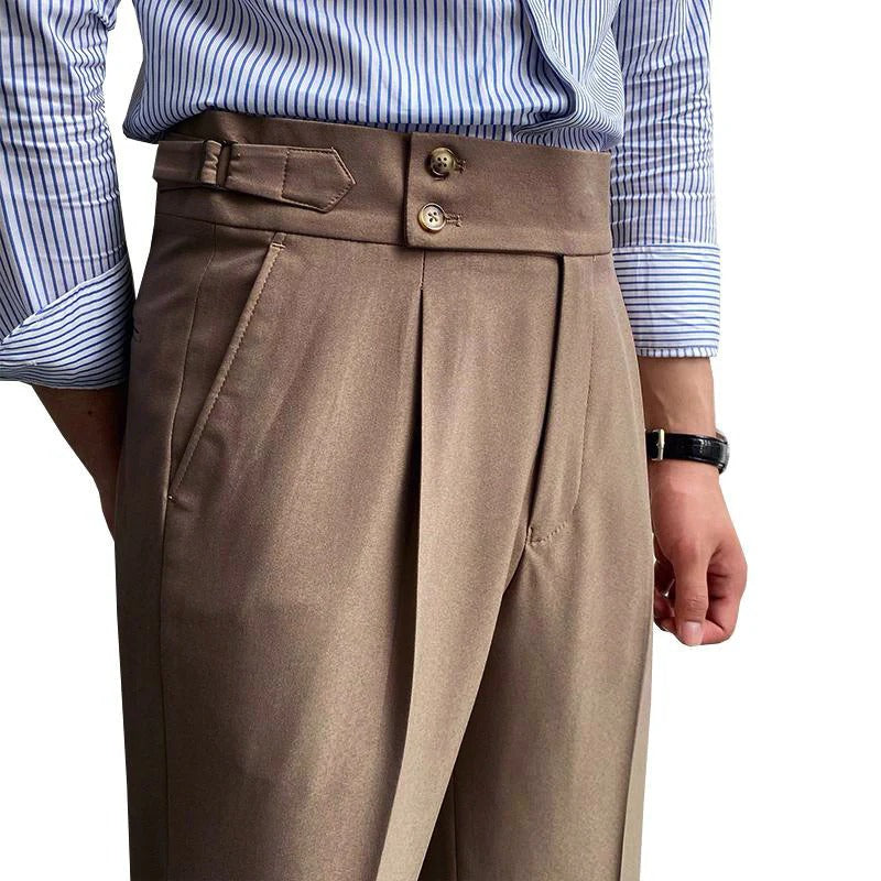Lauro / Pantalones de Hombre Estilo Inglés de Tiro Alto