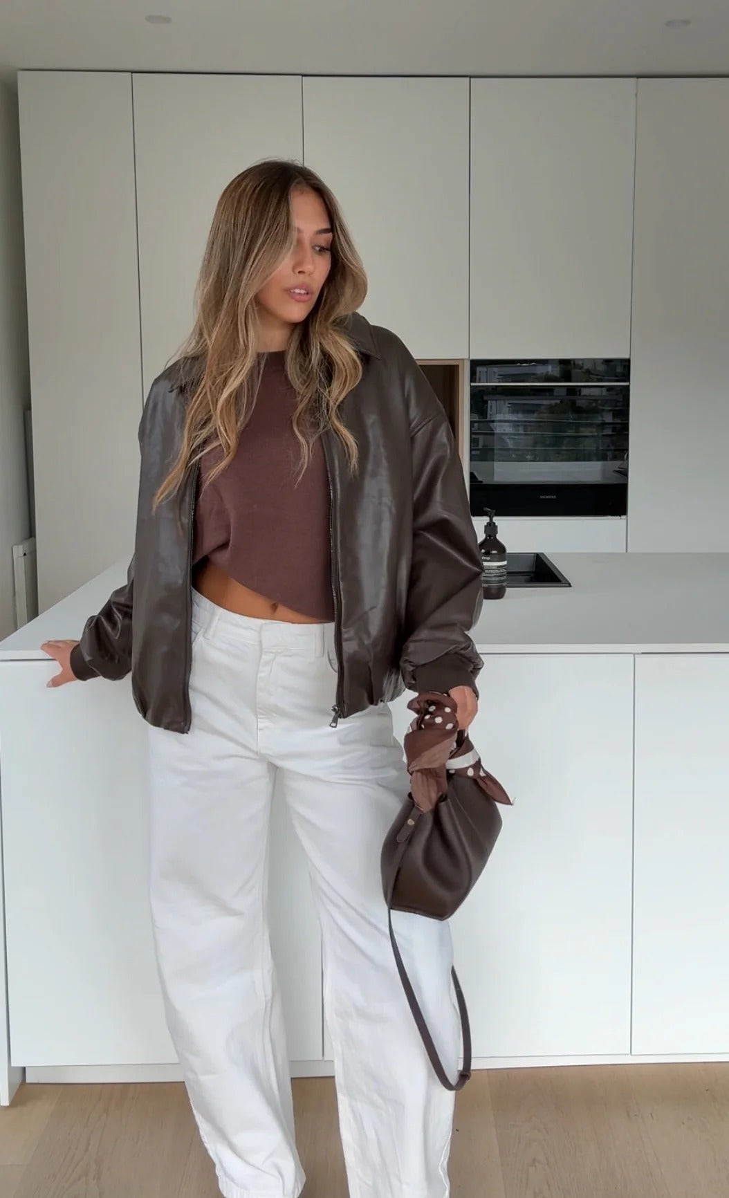 Chaqueta Luxe Velvet Café