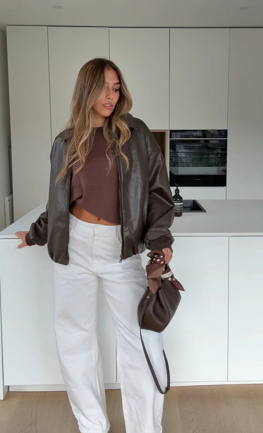 Chaqueta Luxe Velvet Café