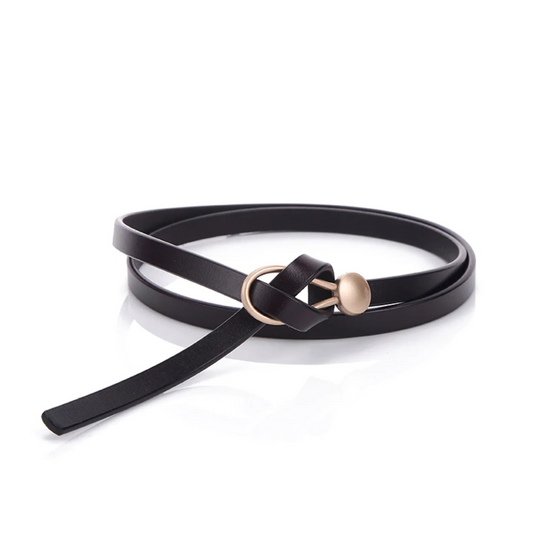 Milano Curve / Cinturón de Piel con Estilo Vintage