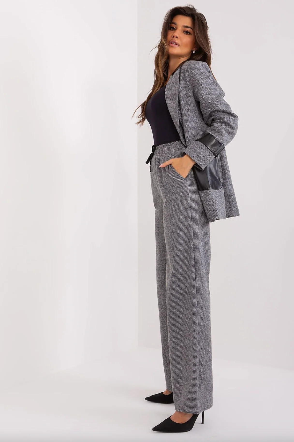 Elena / Pantalones elegantes de cintura alta