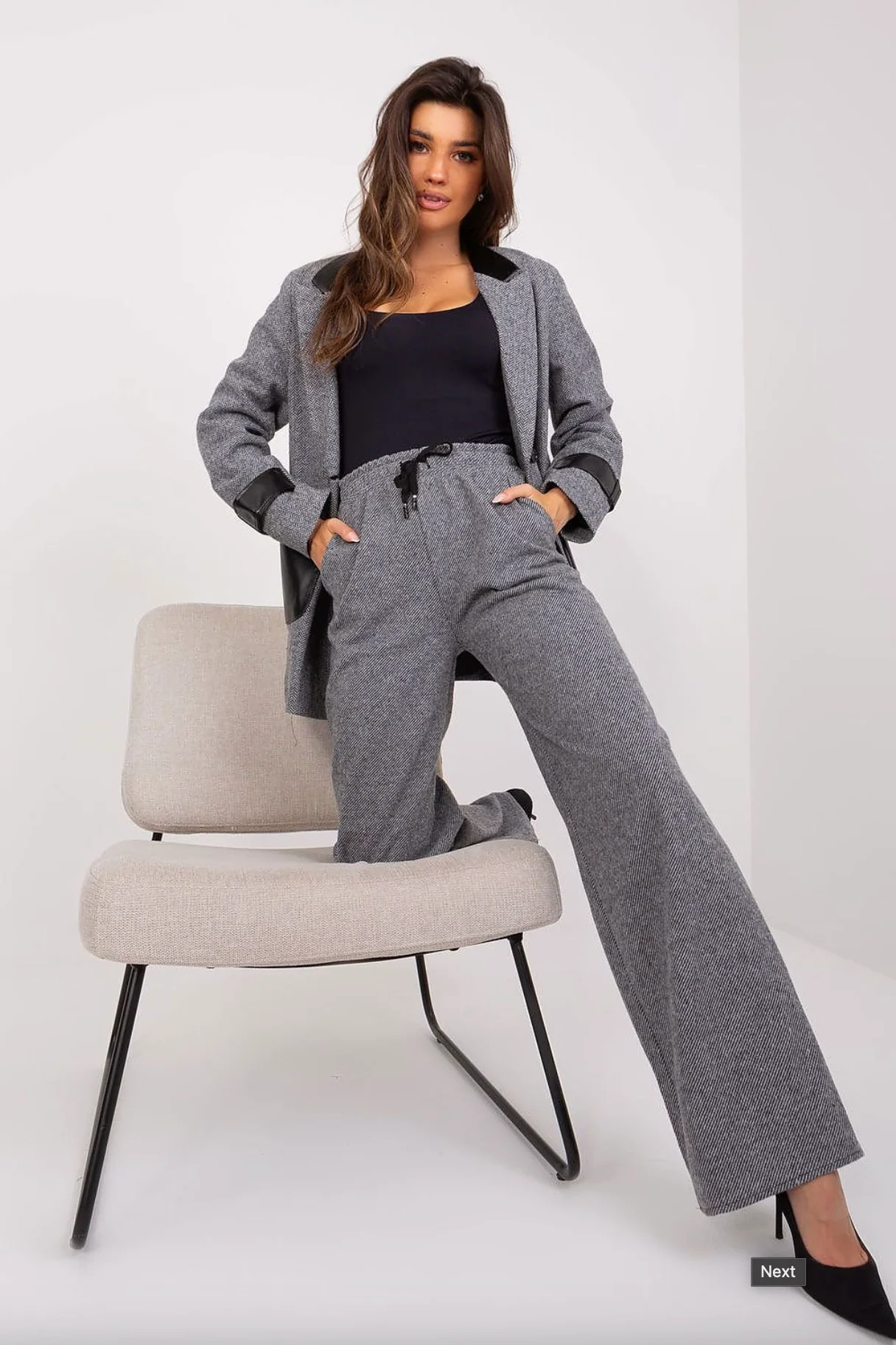 Elena / Pantalones elegantes de cintura alta
