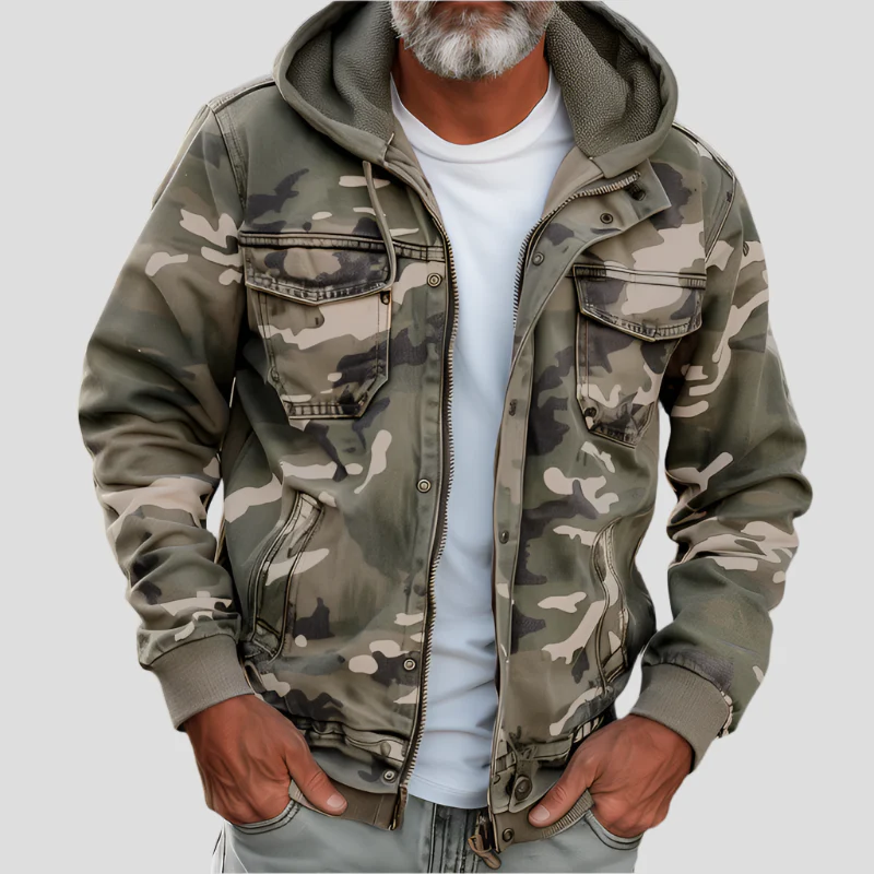 Bruno / Chaqueta Cargo con Capucha