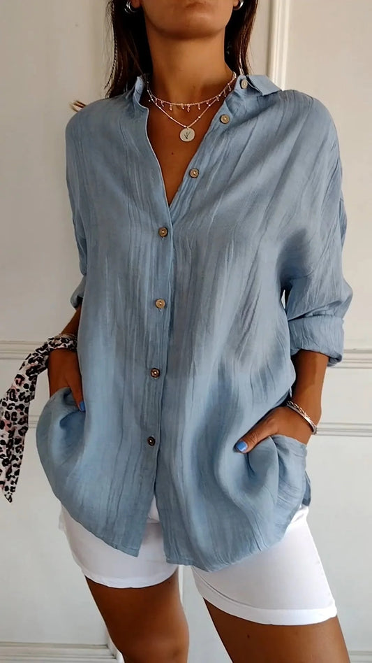 Nora / Camisa de escote fruncido