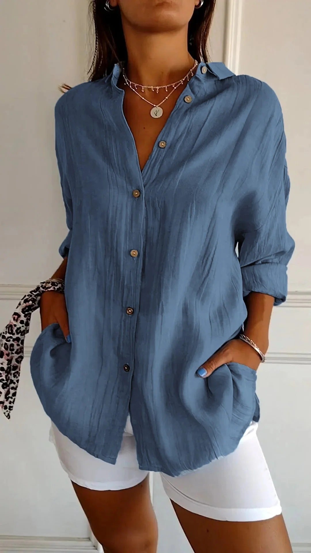 Nora / Camisa de escote fruncido