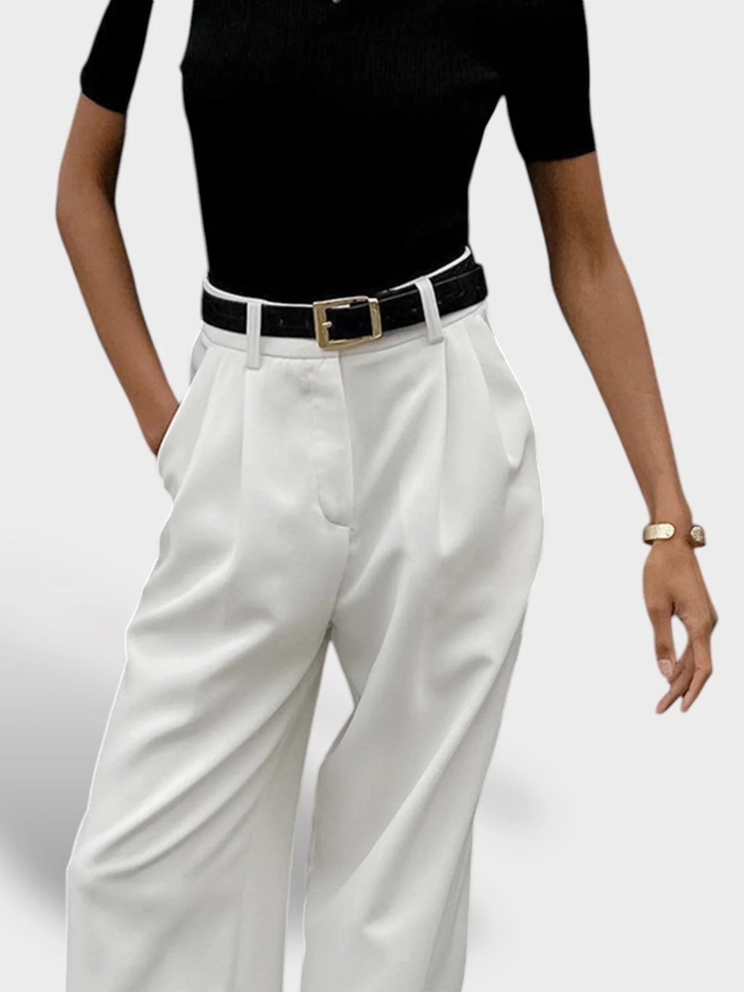 Línea Serena / Pantalón Clásico de Caída Fluida