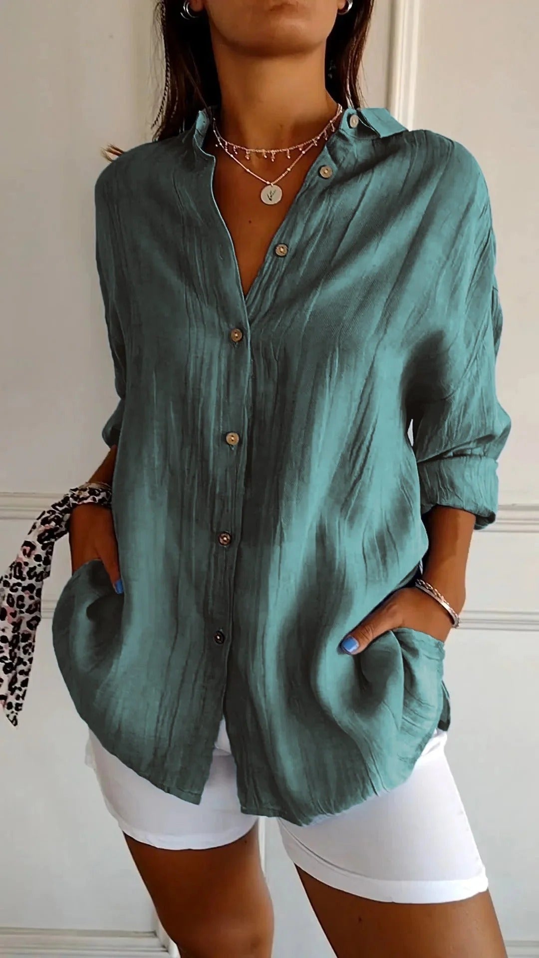 Nora / Camisa de escote fruncido