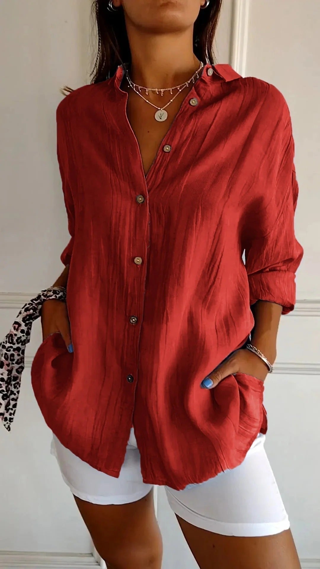 Nora / Camisa de escote fruncido