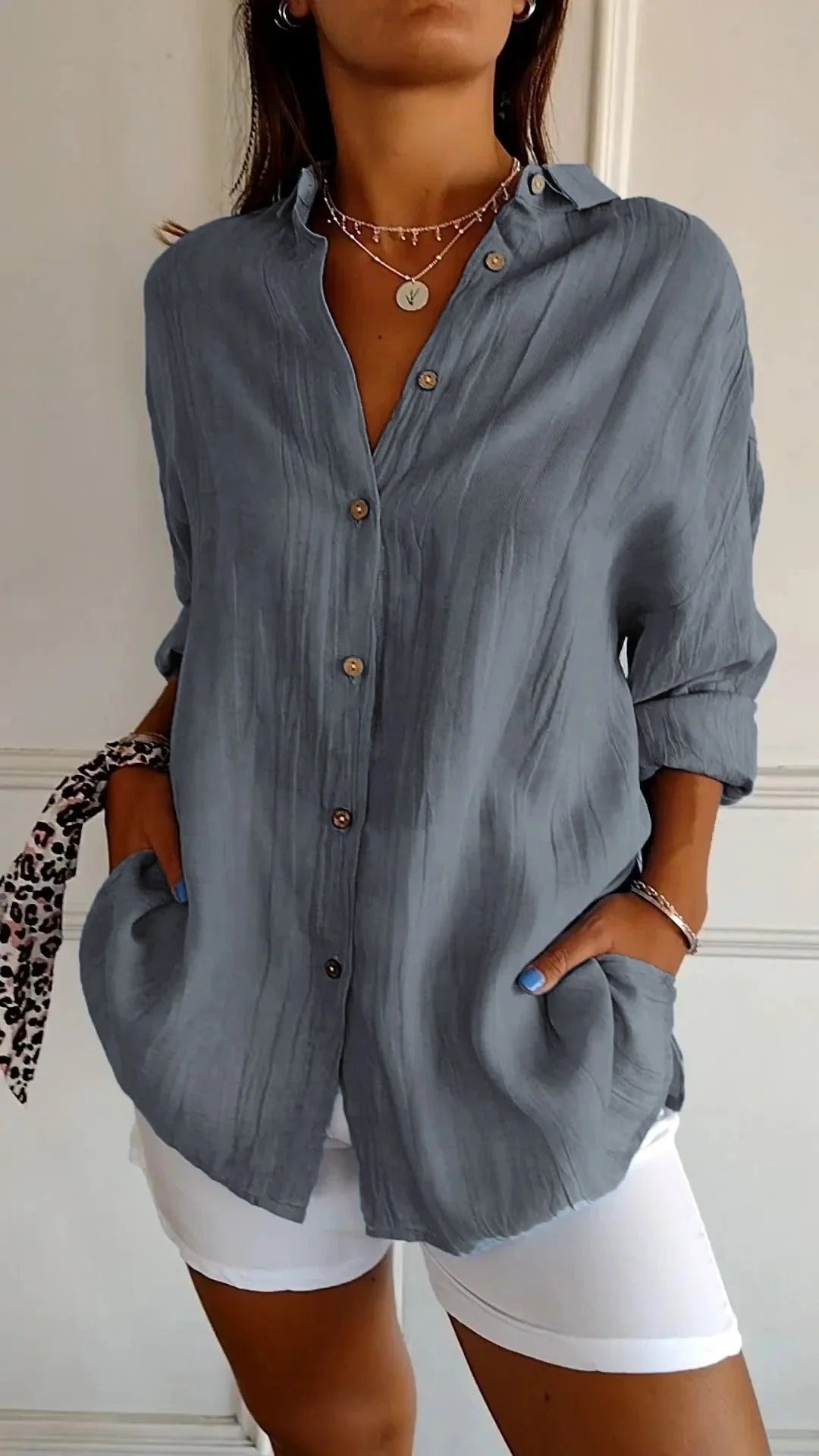 Nora / Camisa de escote fruncido