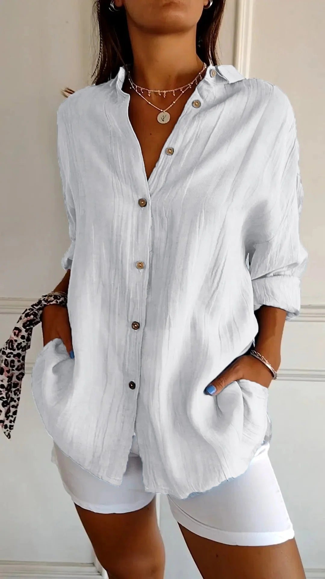 Nora / Camisa de escote fruncido