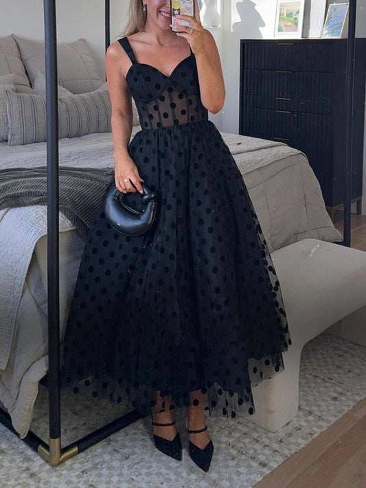 Valentina / Vestido Midi con Lunares
