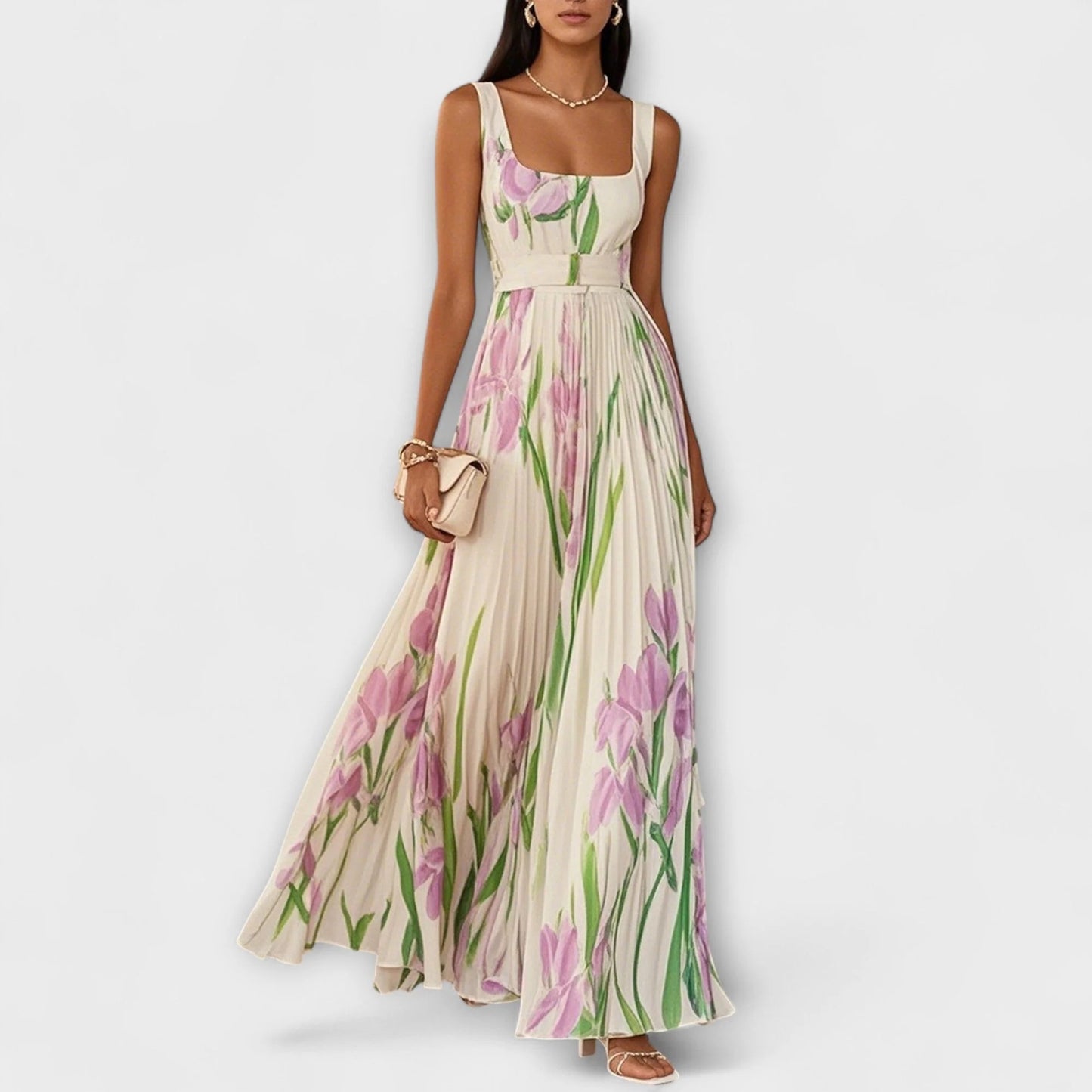 Ylena / Vestido floral sin mangas para mujer
