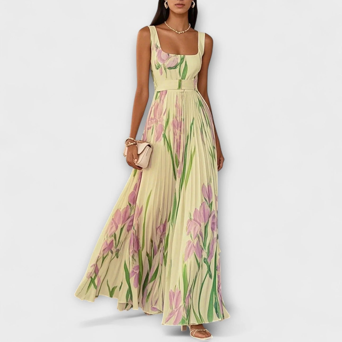 Ylena / Vestido floral sin mangas para mujer