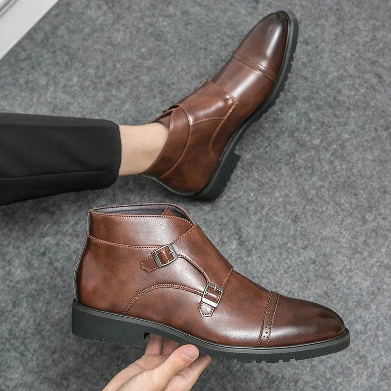 Viggo / Botas de piel con doble hebilla