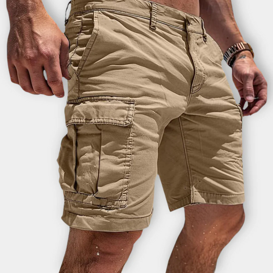 Riven / Bermudas Cargo Modernas con Bolsillos de Solapa