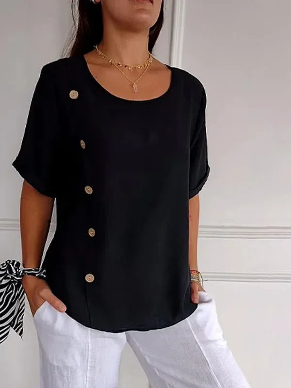 Cleo / Camisa casual de lino y algodón