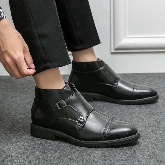 Viggo / Botas de piel con doble hebilla