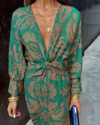 Brenda / Vestido midi de manga larga