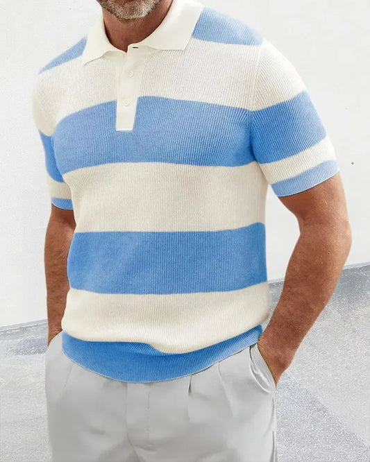 Gero / Polo de canalé con rayas