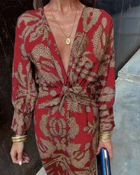 Brenda / Vestido midi de manga larga