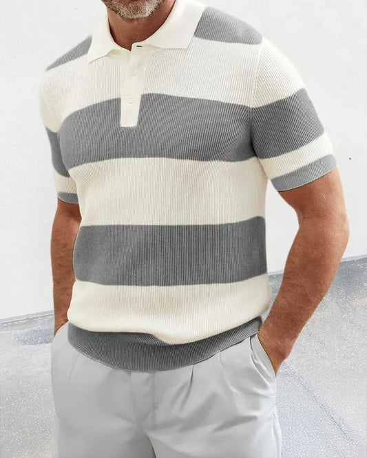 Gero / Polo de canalé con rayas