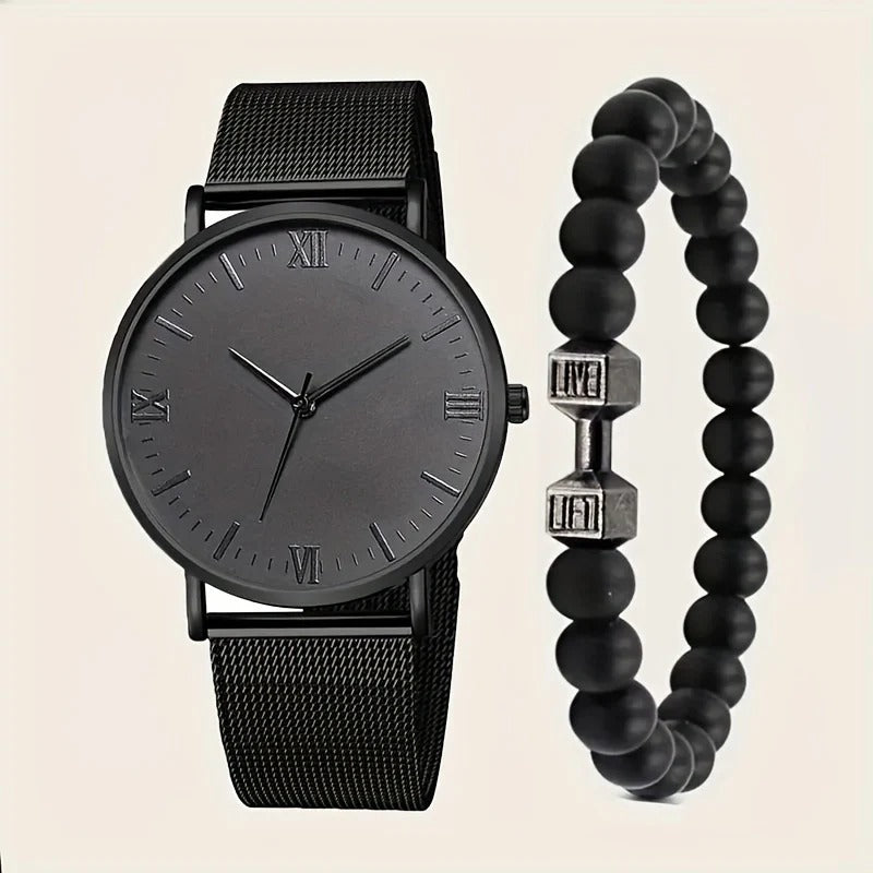 Dúo Vitalis™ / Reloj y Pulsera de Cuarzo para Hombre