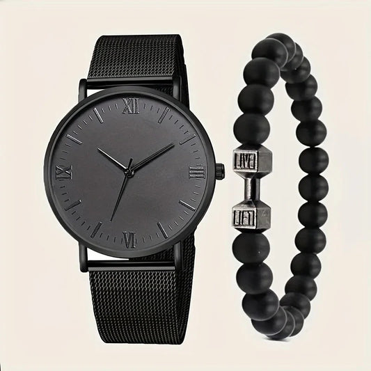 Dúo Vitalis™ / Reloj y Pulsera de Cuarzo para Hombre