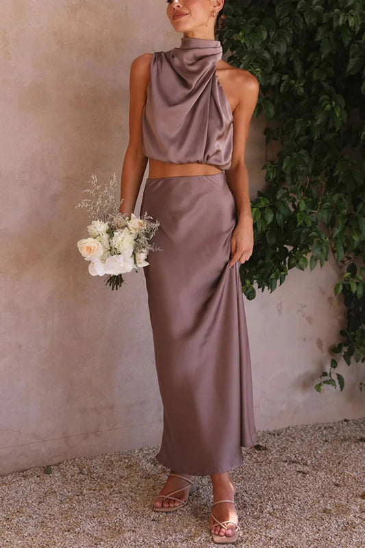 Valentina / Conjunto de falda maxi elegante