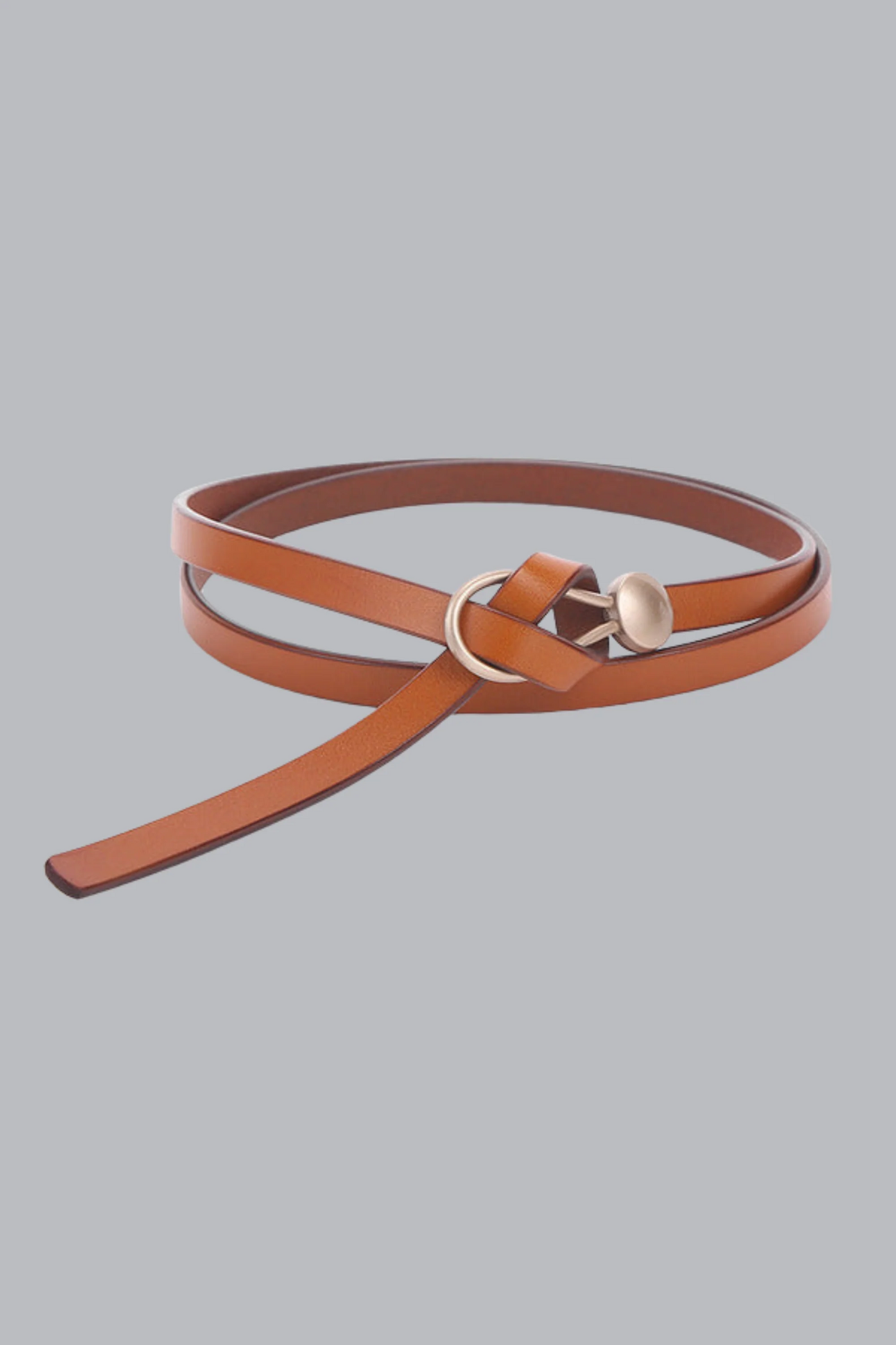 Milano Curve / Cinturón de Piel con Estilo Vintage
