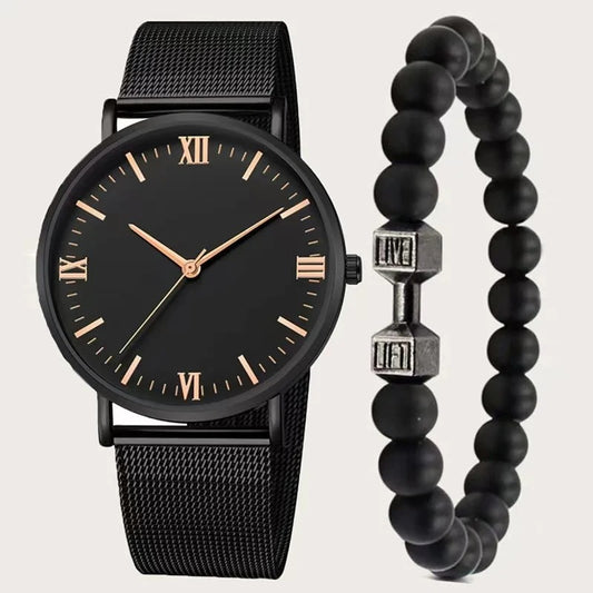 Dúo Vitalis™ / Reloj y Pulsera de Cuarzo para Hombre