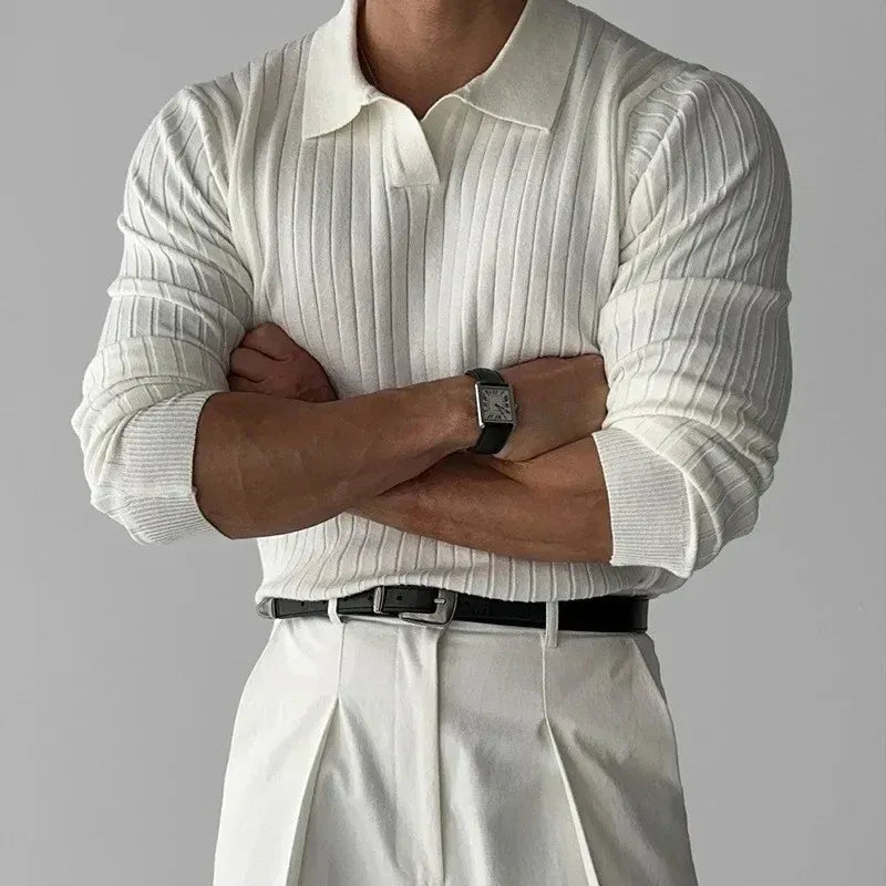 Elias / Polo Slim Fit de Manga Larga