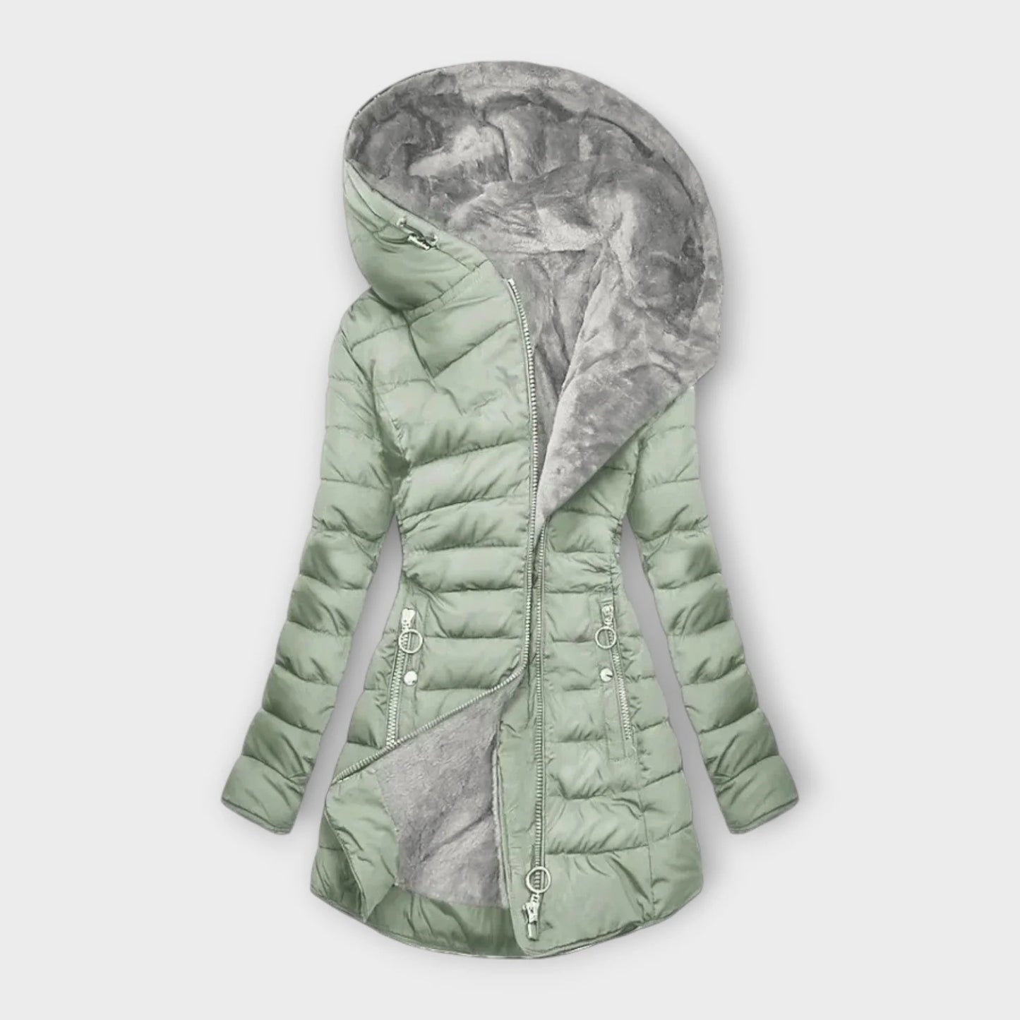 Zara / Chaquetón Forrado de Piel Sintética