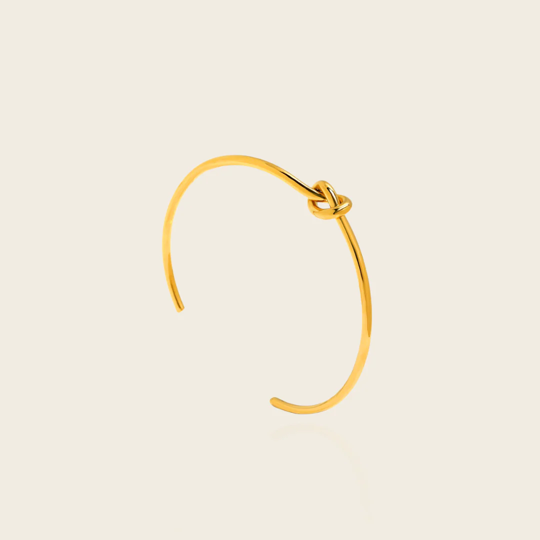 Vallini Lazo Dorado / Pulsera Elegante con Nudo Abierto