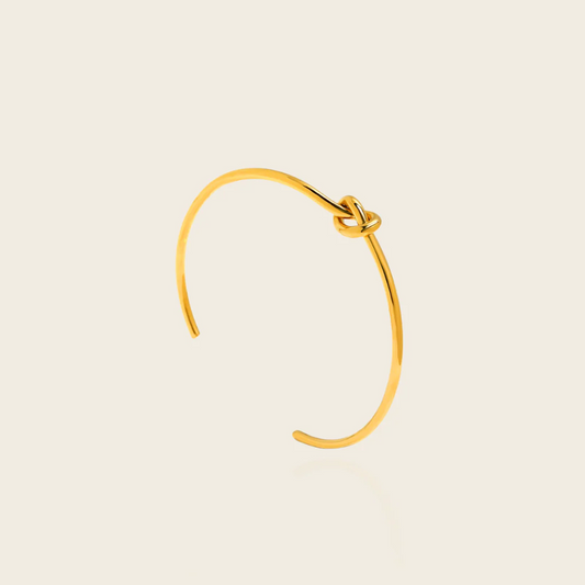 Vallini Lazo Dorado / Pulsera Elegante con Nudo Abierto