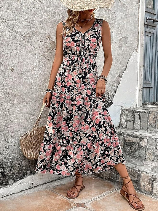 Evelyn / Vestido Floral Elegante de Calidad Premium