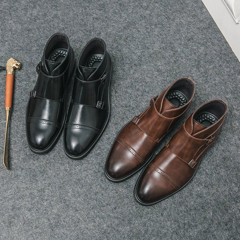 Viggo / Botas de piel con doble hebilla