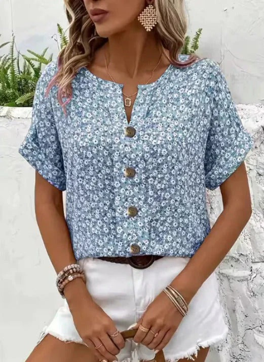 Mila / Blusa Floral Elegante y Casual