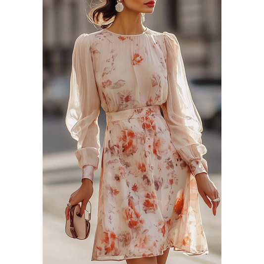 Alina / Vestido plisado floral