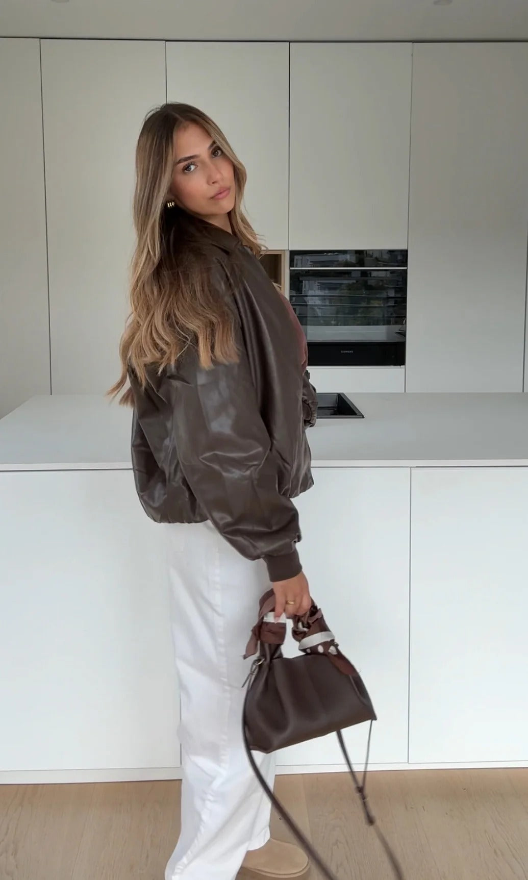 Chaqueta Luxe Velvet Café