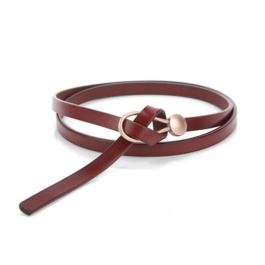 Milano Curve / Cinturón de Piel con Estilo Vintage
