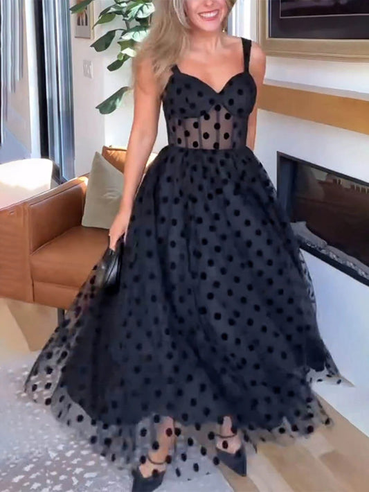 Valentina / Vestido Midi con Lunares