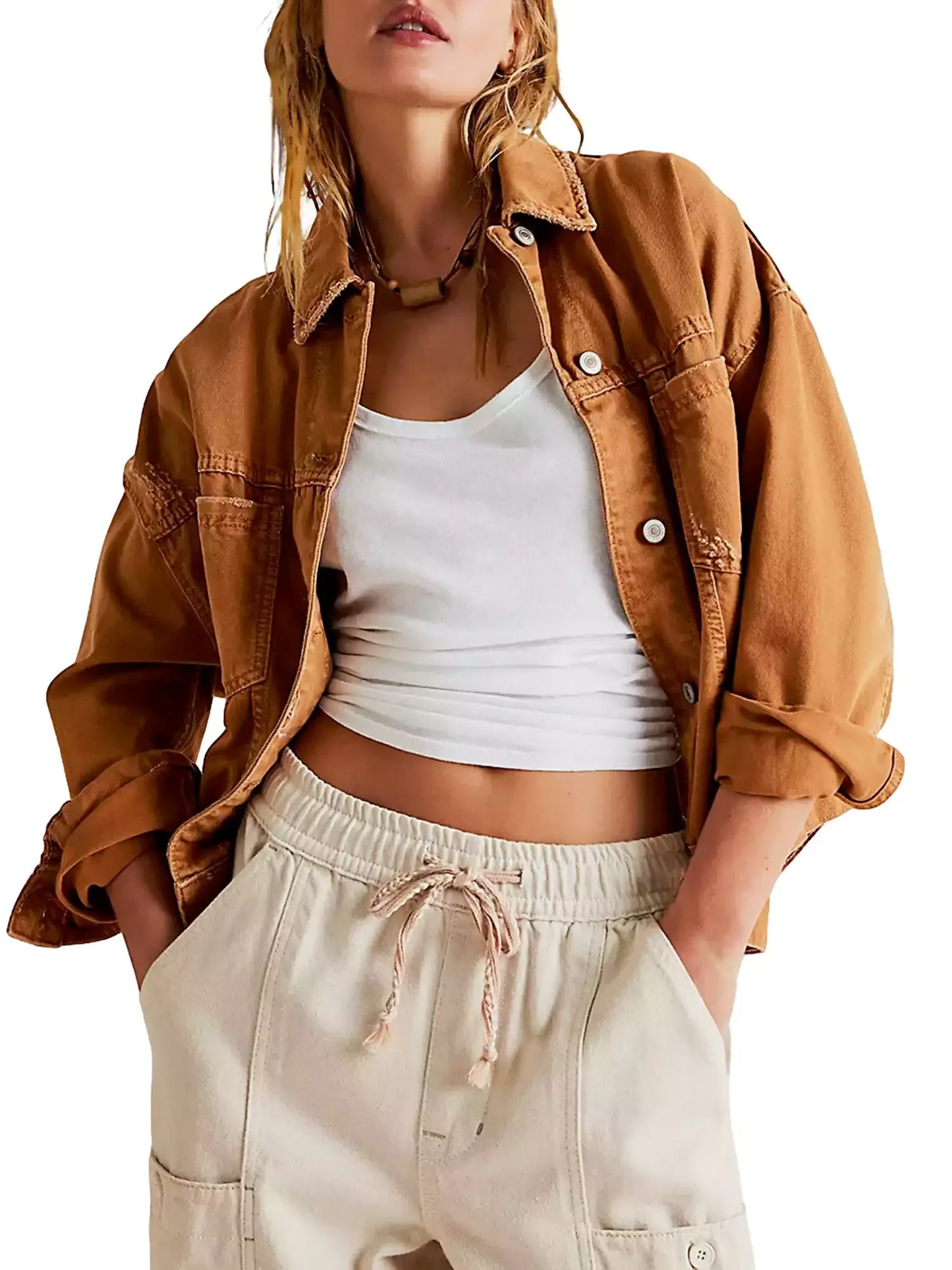 Chenille / Chaqueta Casual con Botones