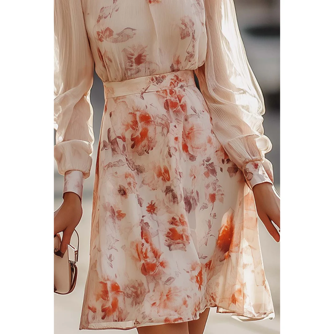 Alina / Vestido plisado floral