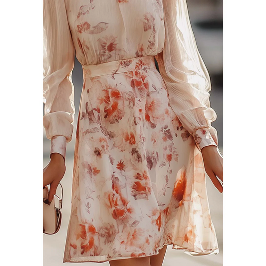 Alina / Vestido plisado floral