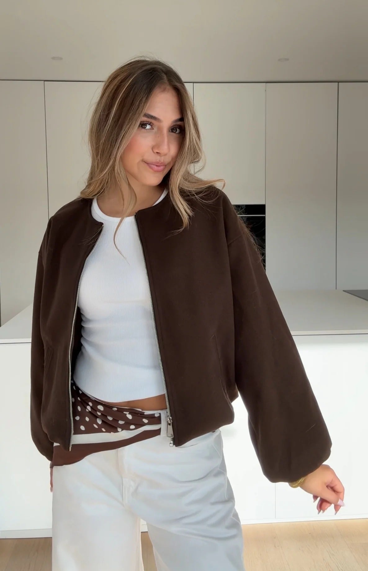 Chaqueta Bubble Chocolate Velvet