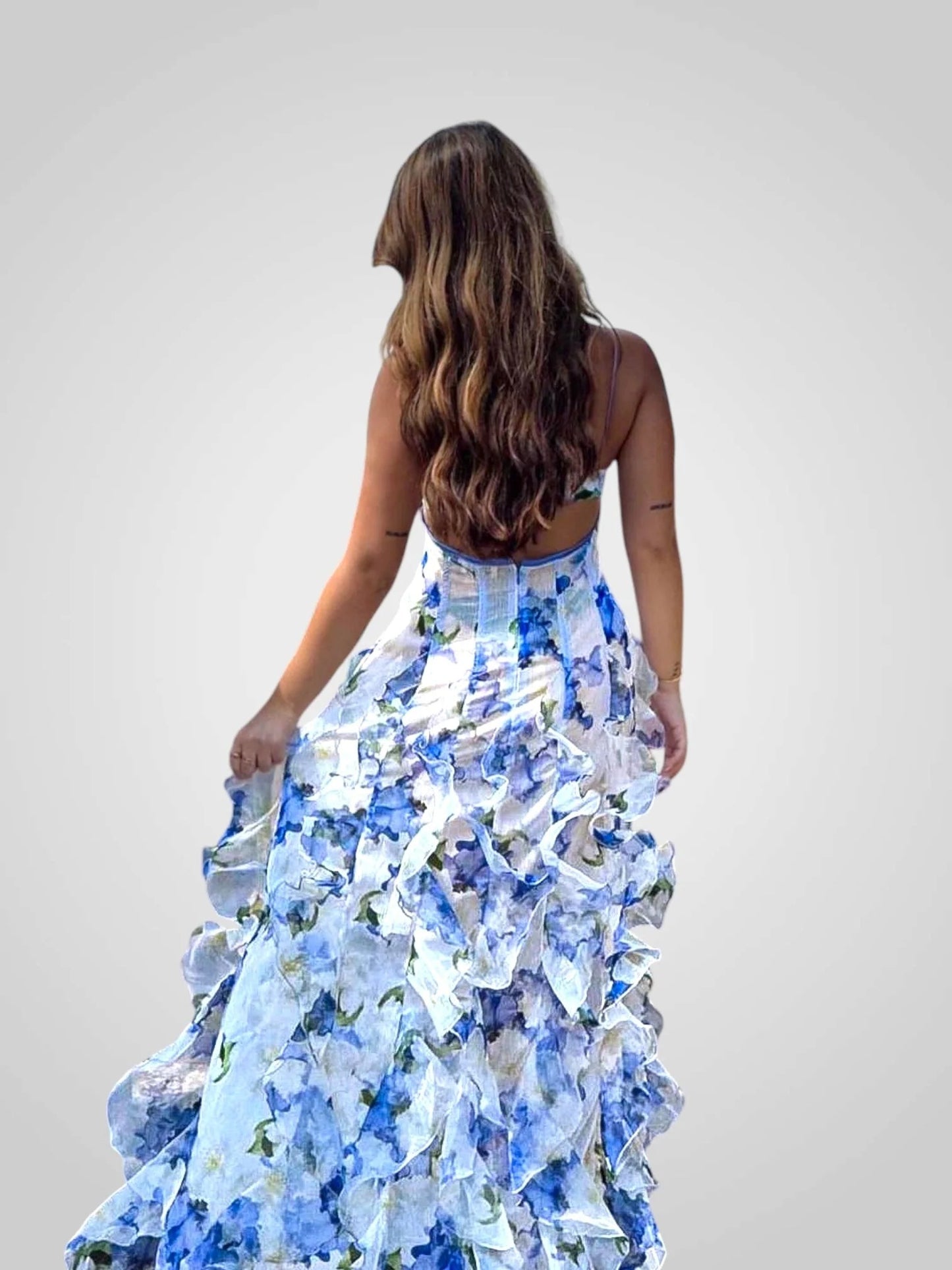 Luz de Primavera / Vestido Floral con Volantes