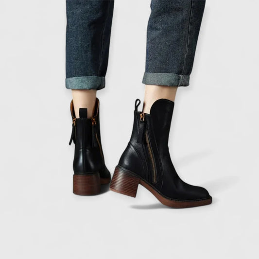 Aveline™ / Botines elegantes de tacón cuadrado